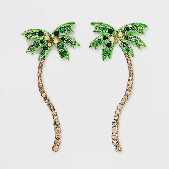 BaubleBar Jewelry - SUGARFIX by BaubleBar 'Stay Palm'
Statement Earrings Pam Tree NWT